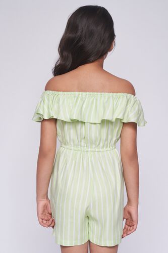 4 - Sage Green Stripes Flared Jumpsuit, image 4
