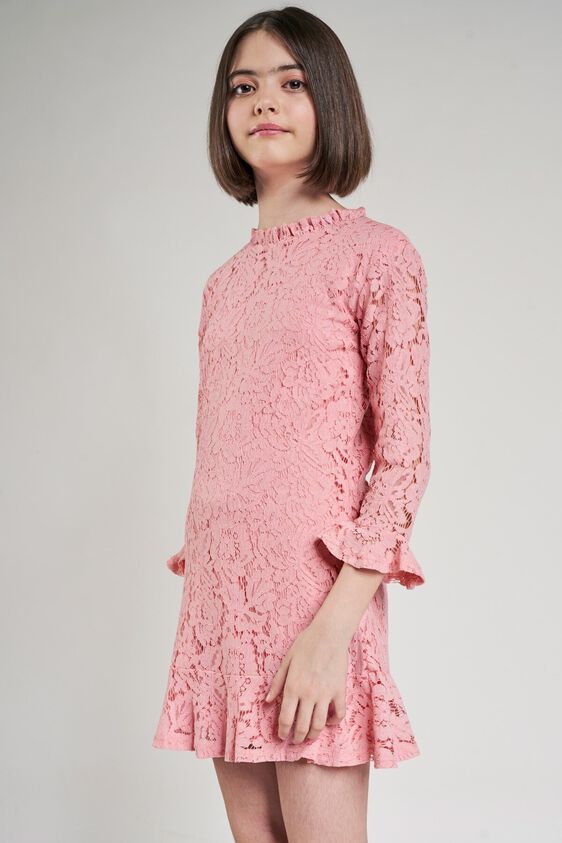 2 - Blush Solid A-Line Dress, image 2