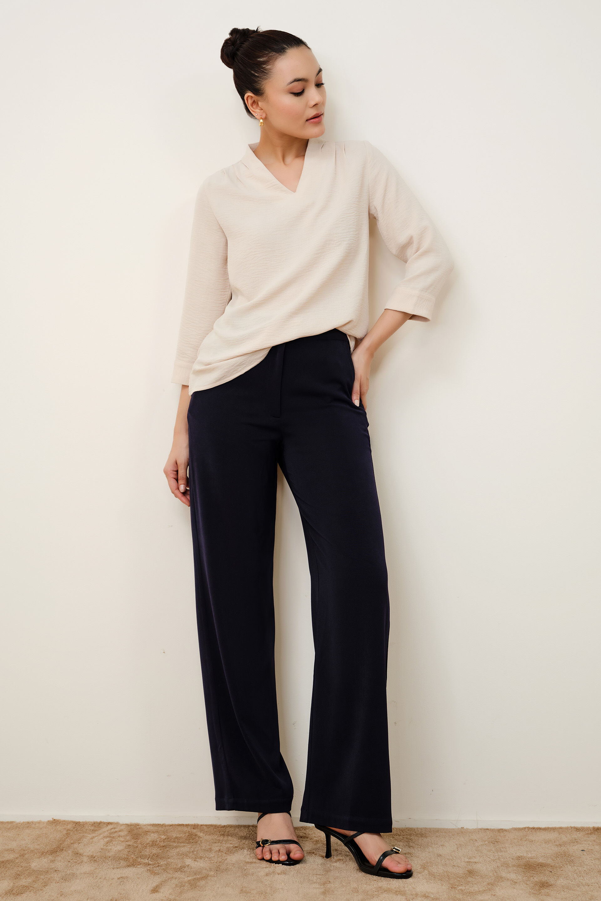 Nerra Quiet Beige Top, Beige, image 5