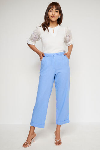 Blue Solid Straight Bottom, Blue, image 2