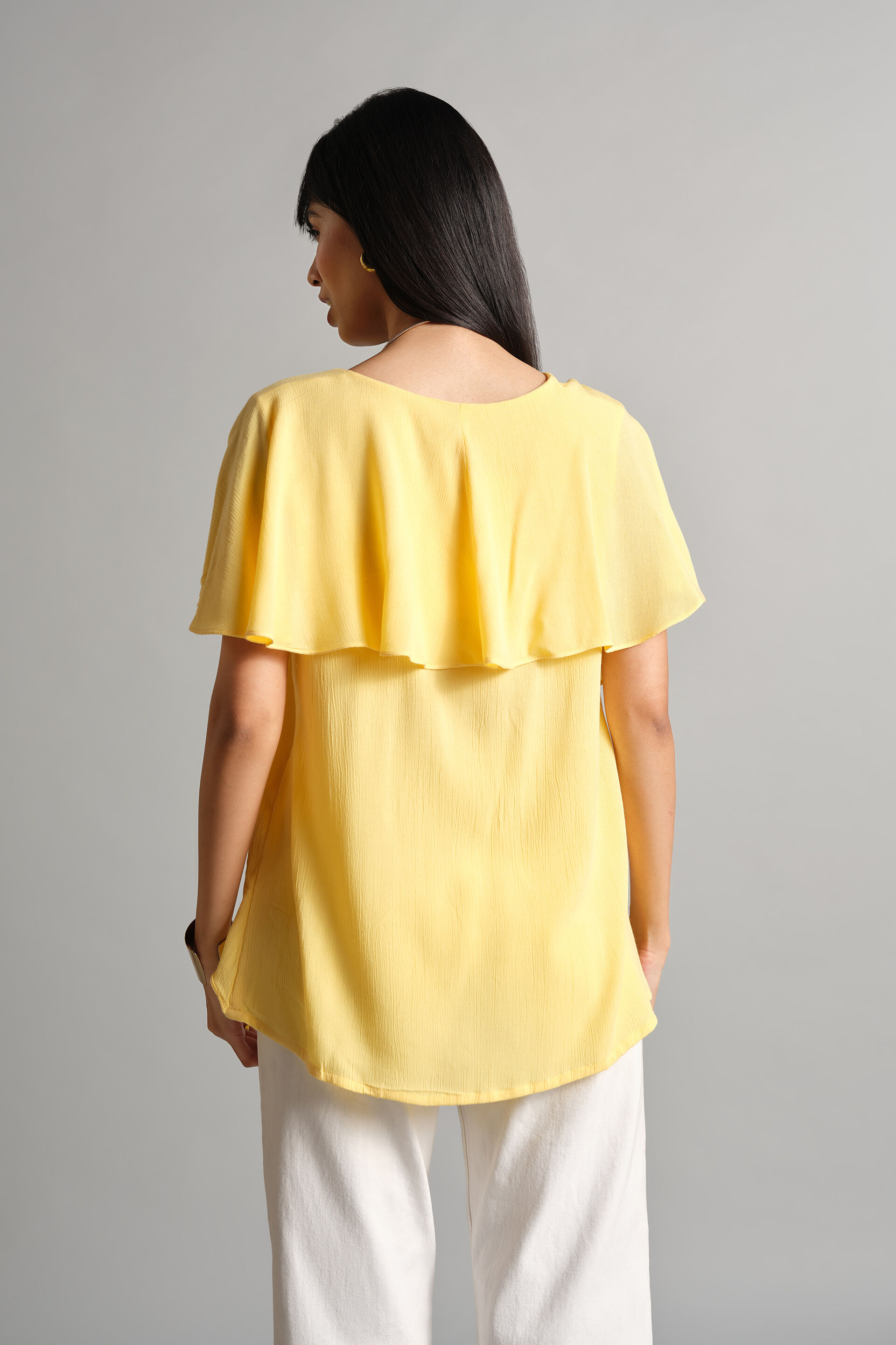 Yellow Ruffle Top, Yellow, image 5