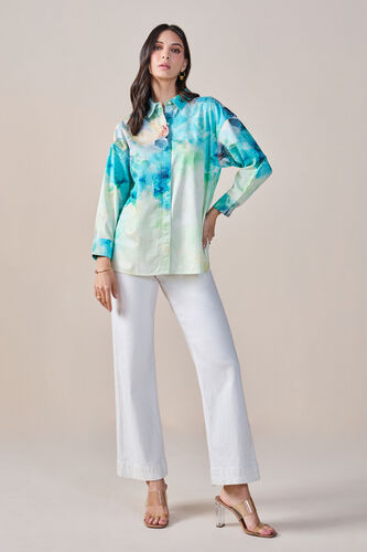 Ocean Rhythm Cotton Shirt, Multi Color, image 2