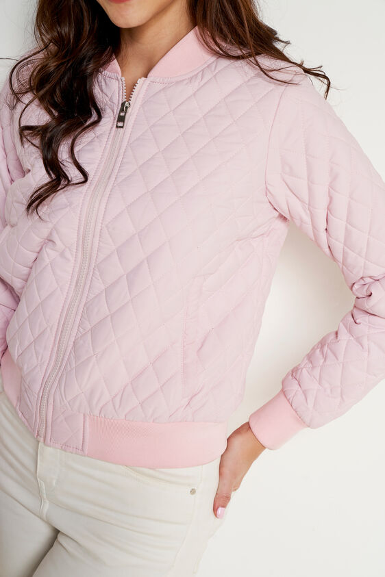 Light Pink Solid Straight Jacket, Light Pink, image 5