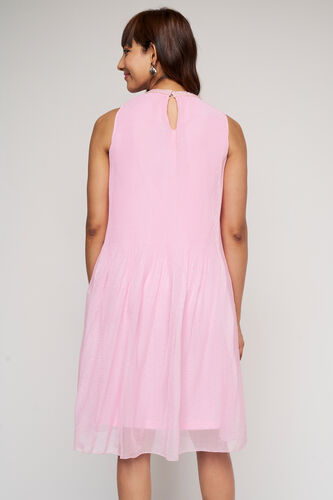 Pink Solid Straight Dress, Pink, image 6