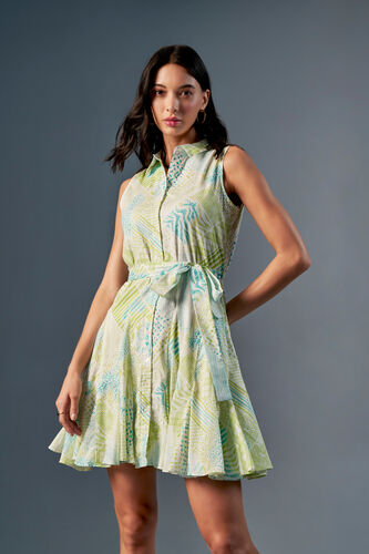 Tropical Hues Dress, Green, image 2