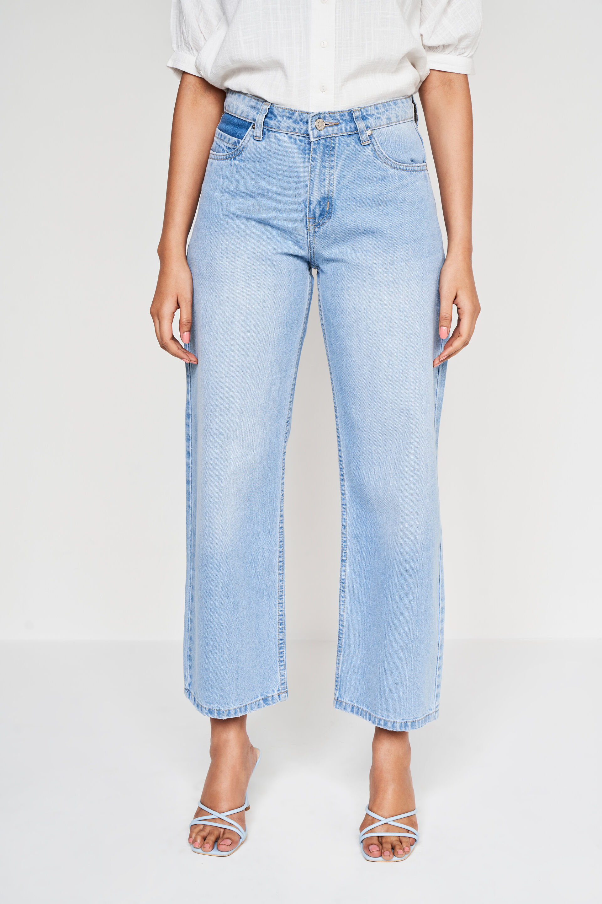 Light Blue Flared  Bottom, Light Blue, image 1