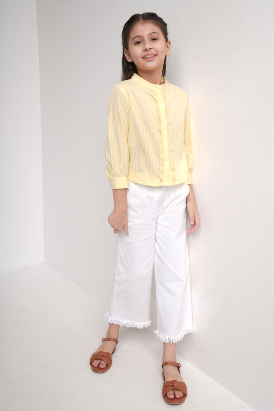 Yellow Stripes Straight Top, Yellow, image 3