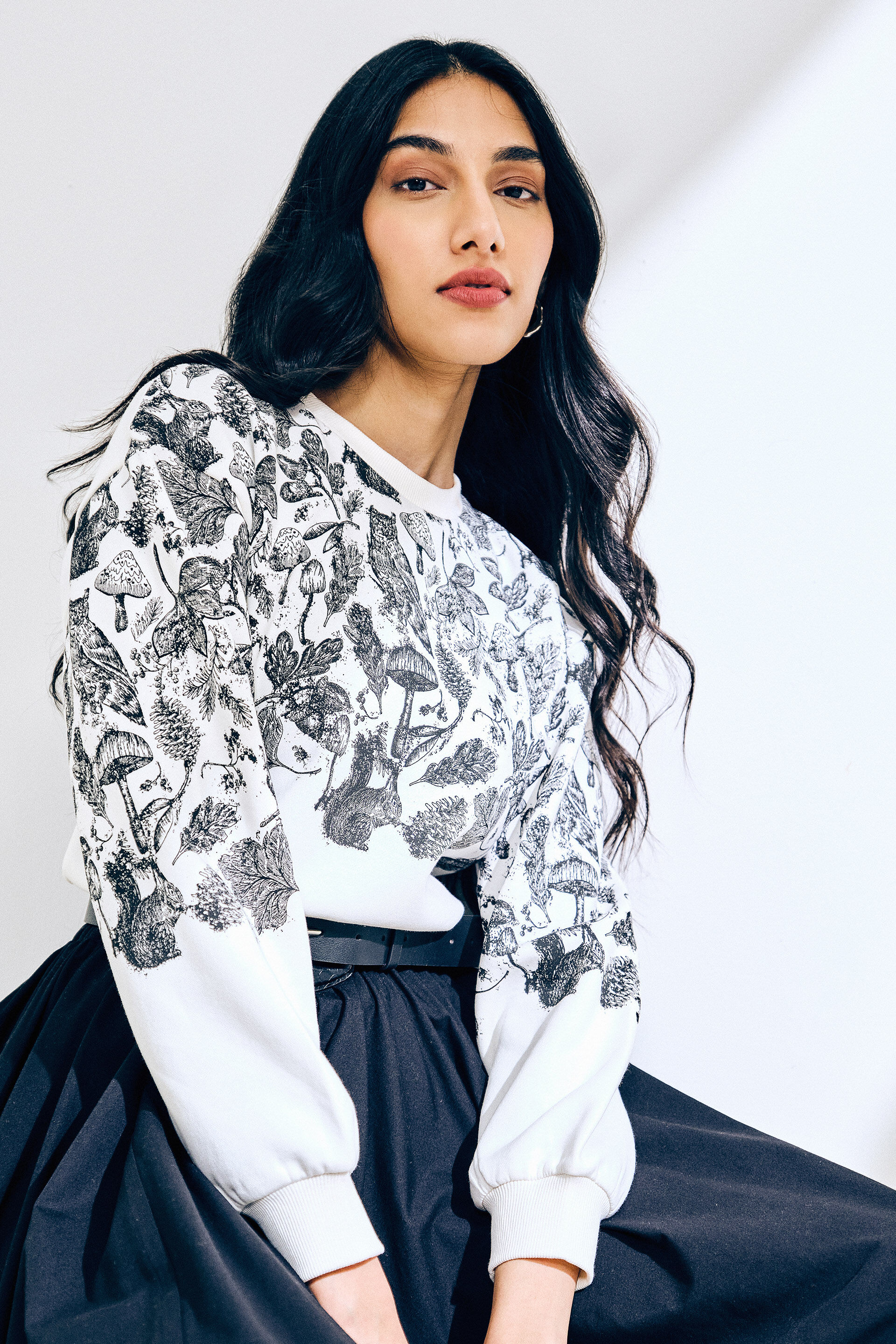 White Wanderlust Sweatshirt, White, image 1