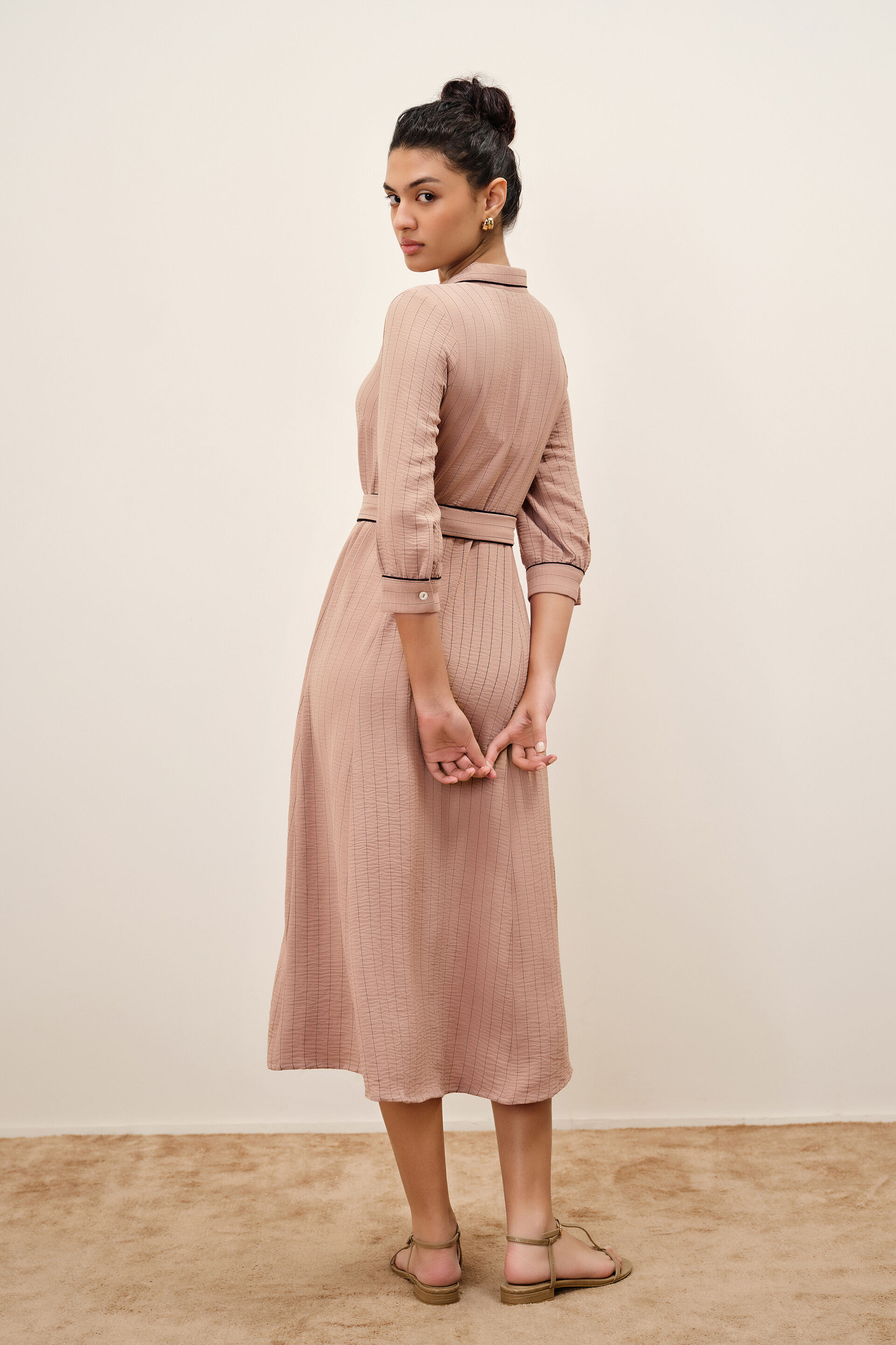 Veya Shirt Dress, Beige, image 5