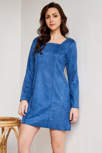 Teal Solid Straight Dress, Teal, image 1