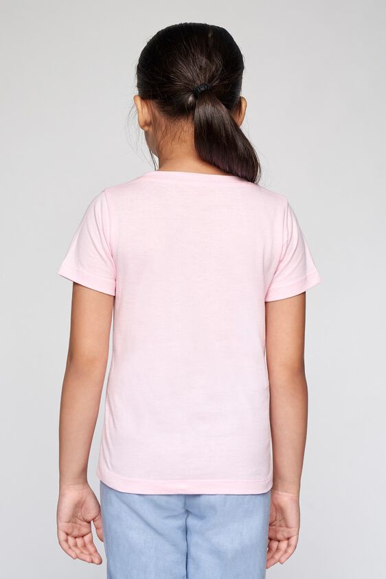 4 - Pink Graphic Embellished Straight Top, image 4