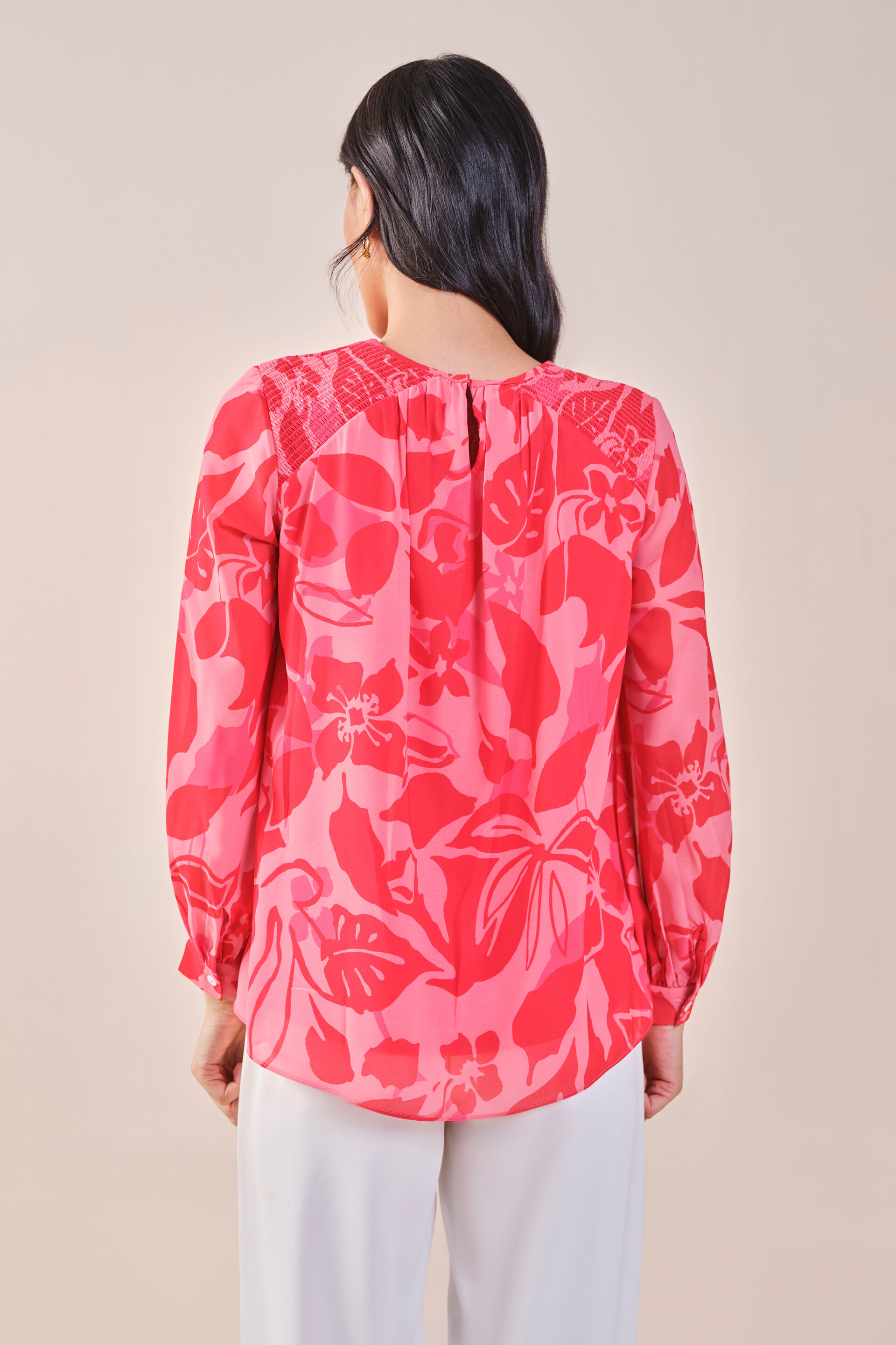 Dahliah Printed Top, Pink, image 6