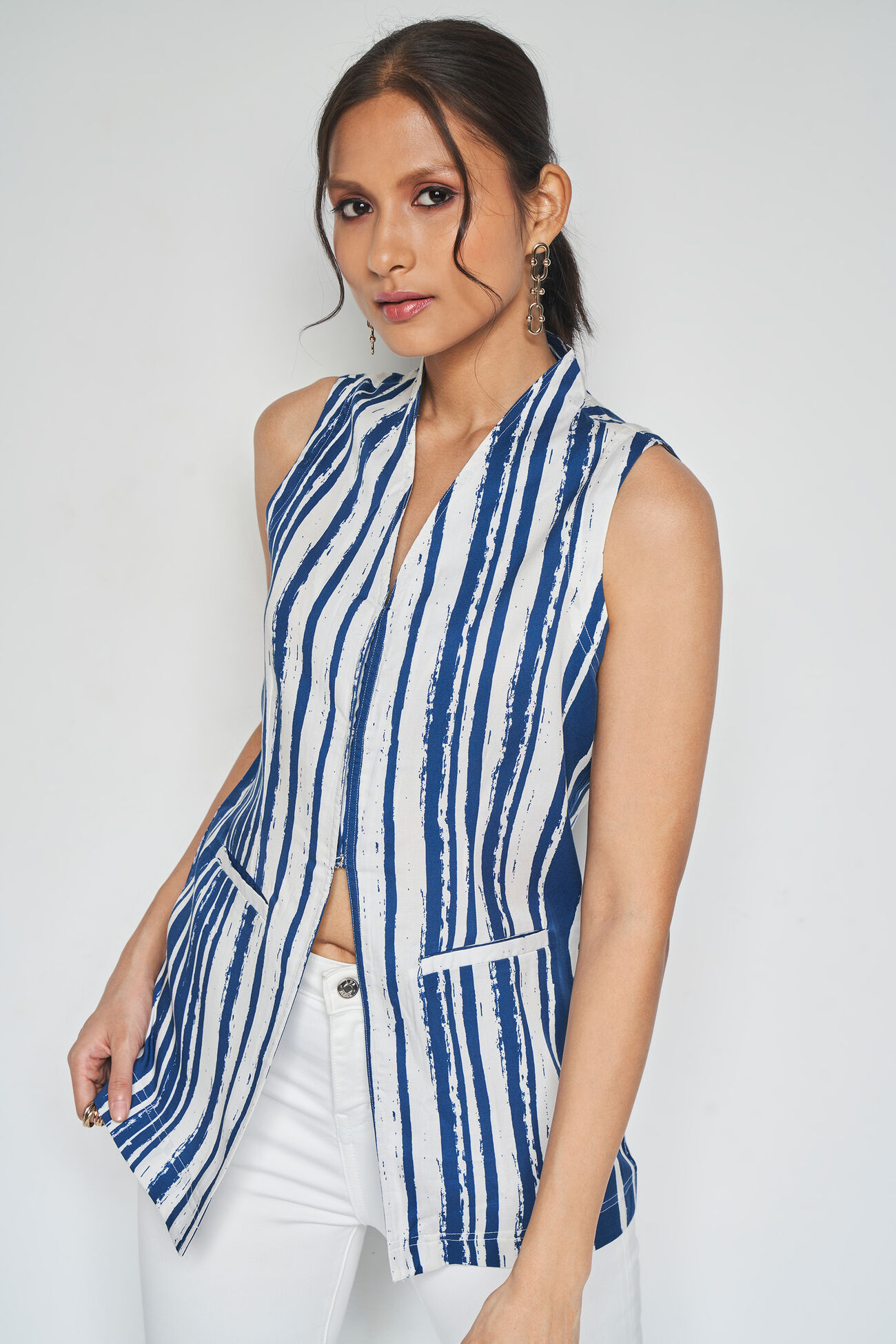 Stripe Struck Top, Blue, image 4