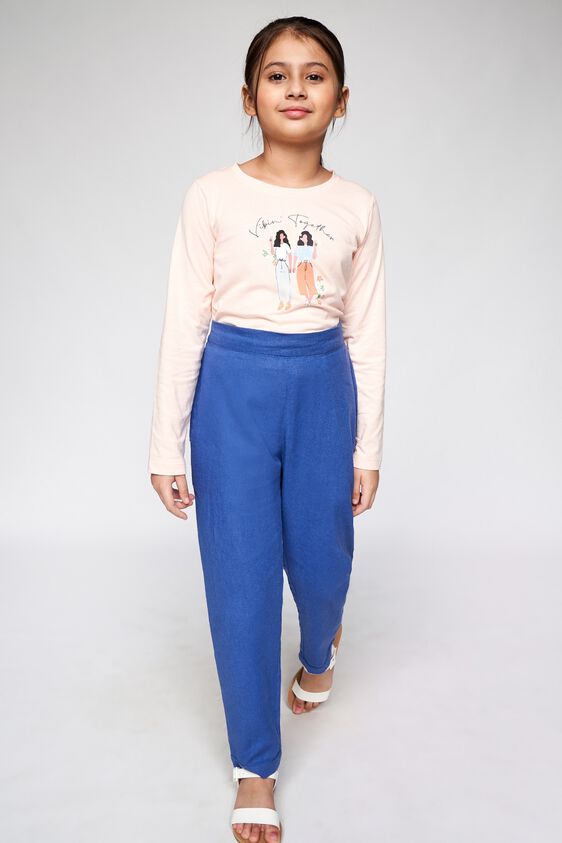 1 - Blue Solid Straight Bottom, image 1
