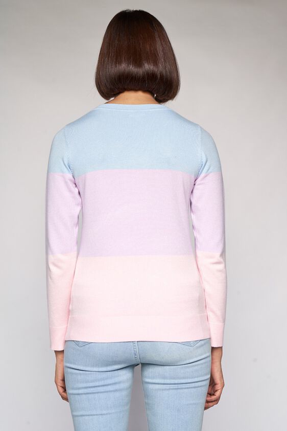 4 - Powder Blue Colorblocked Sweater Top, image 4