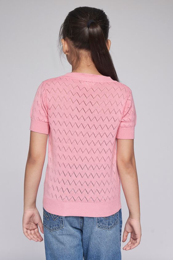 5 - Pink Self Design Straight Top, image 5