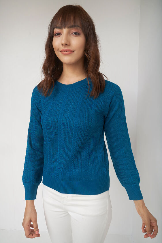 Teal Solid Straight Top, Teal, image 4