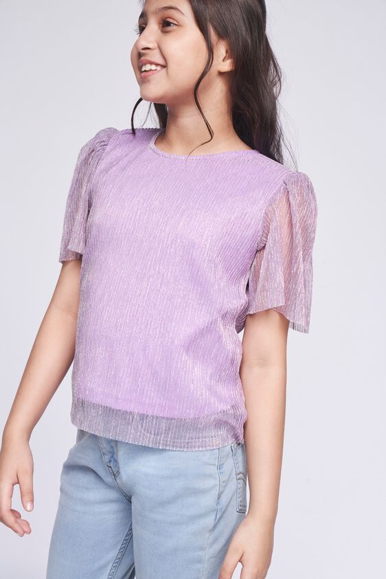 1 - Blush Self Design Straight Top, image 1