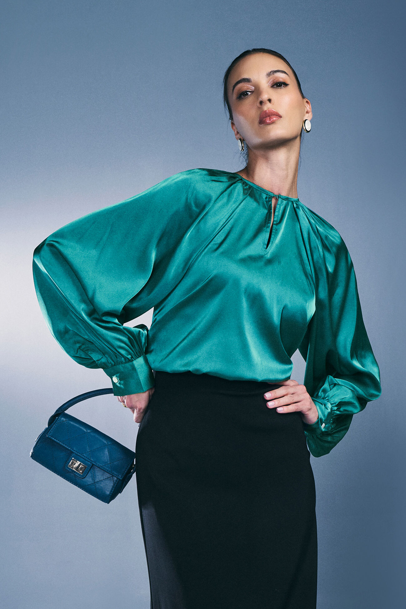 Buy our Teal Top online from ANDIndia SC- S24AJ240TWDS