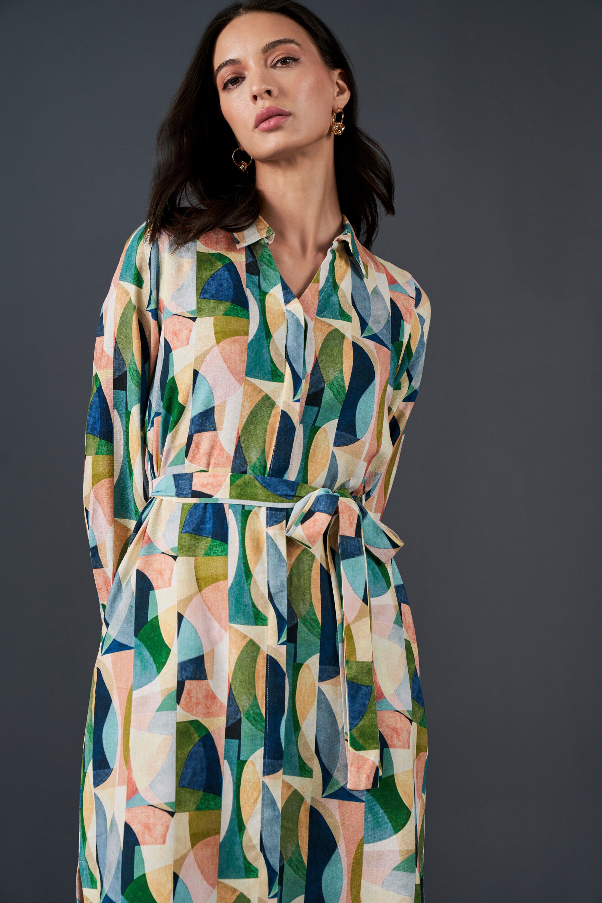 Boho Blossom Viscose Dress, Multi Color, image 3