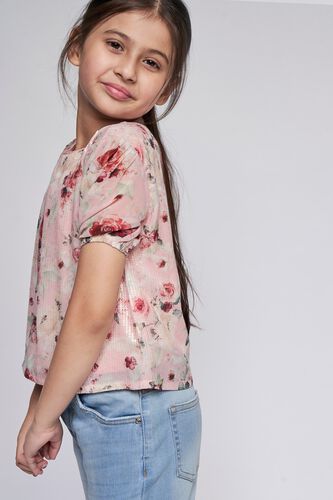 1 - Pink Floral Straight Top, image 2