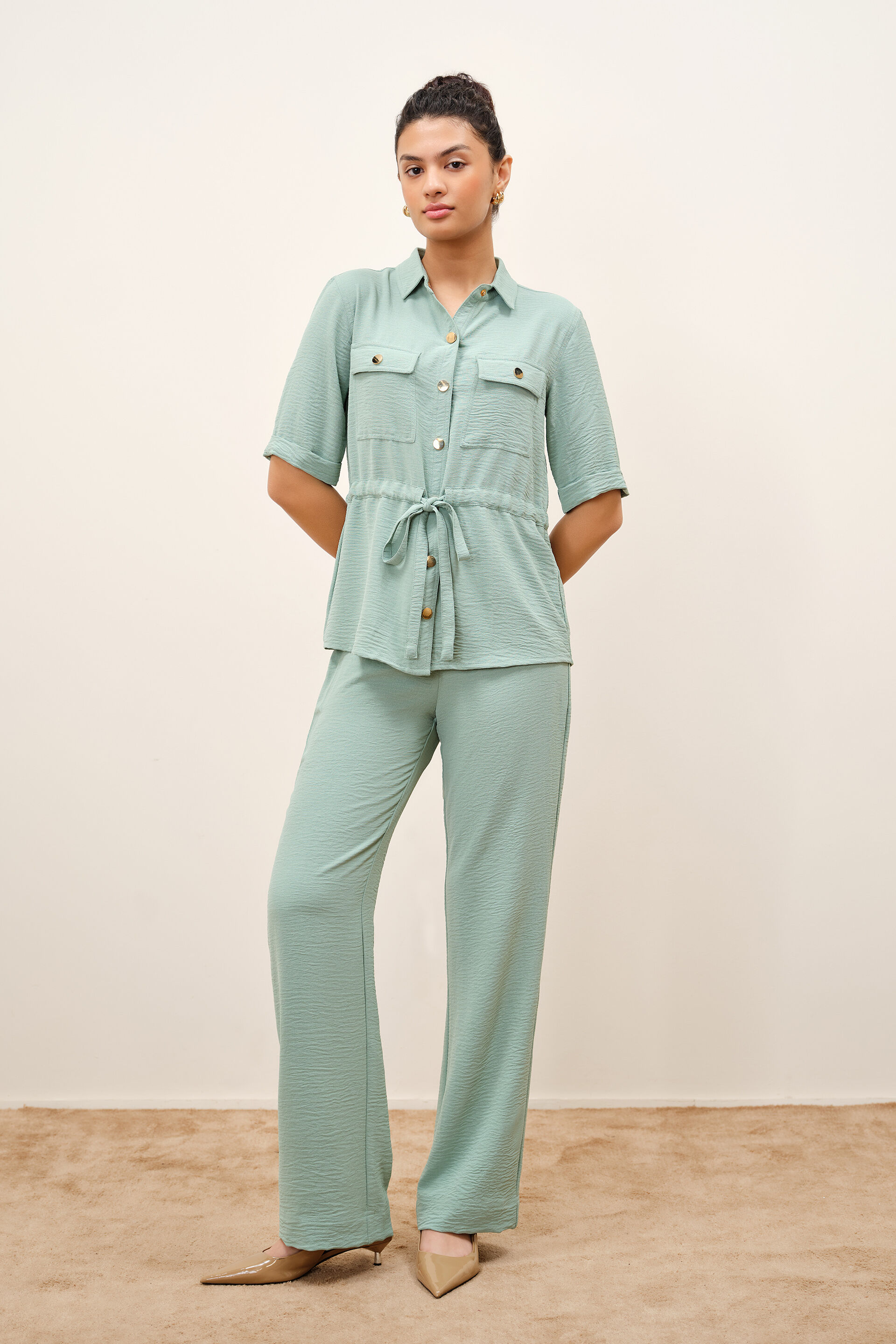 Alora Sage Co-ord Set, Sage Green, image 2