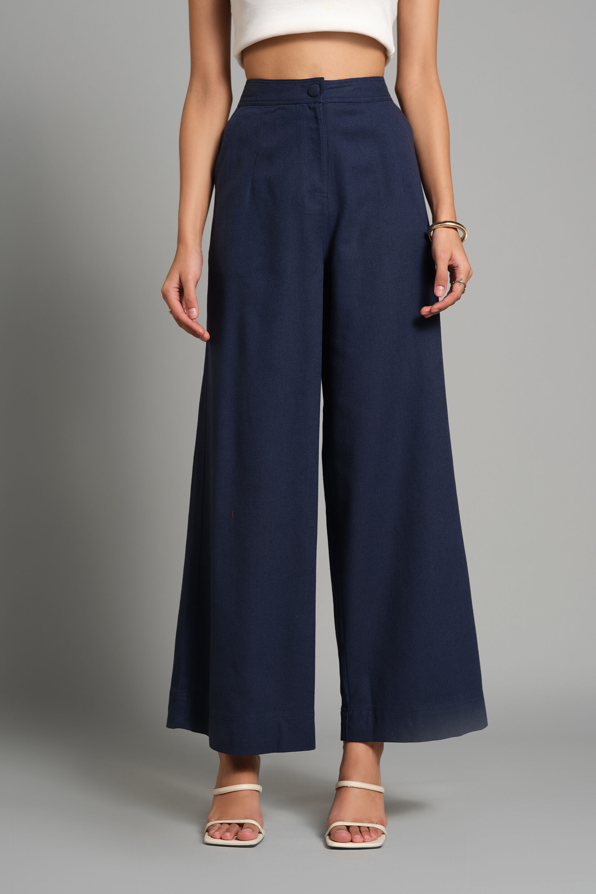 The Breeze Flair Pants, Navy, image 1
