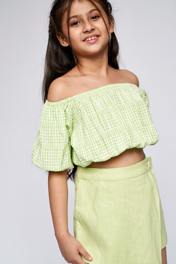 5 - Lime Green Checks Straight Top, image 5