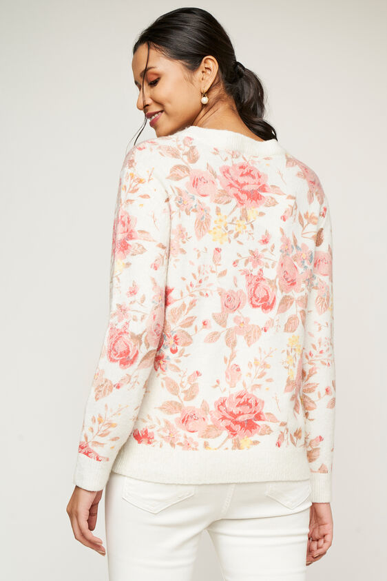 Red Floral Straight Top, Red, image 2