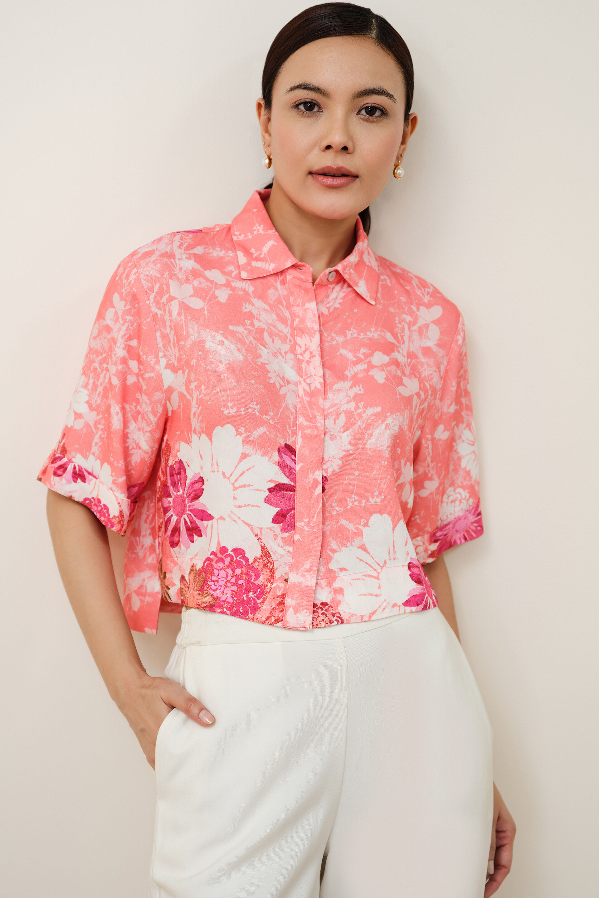 Pink Petal Top, Pink, image 1