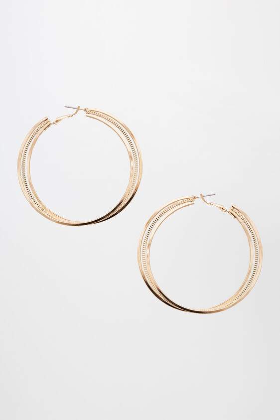 Gold Brass Earring, , image 1