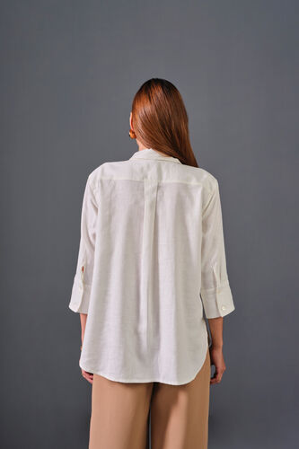 Snow Breeze Viscose Blend Shirt, White, image 5