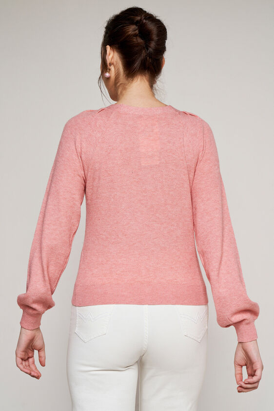 Coral Solid Straight Top, Coral, image 6