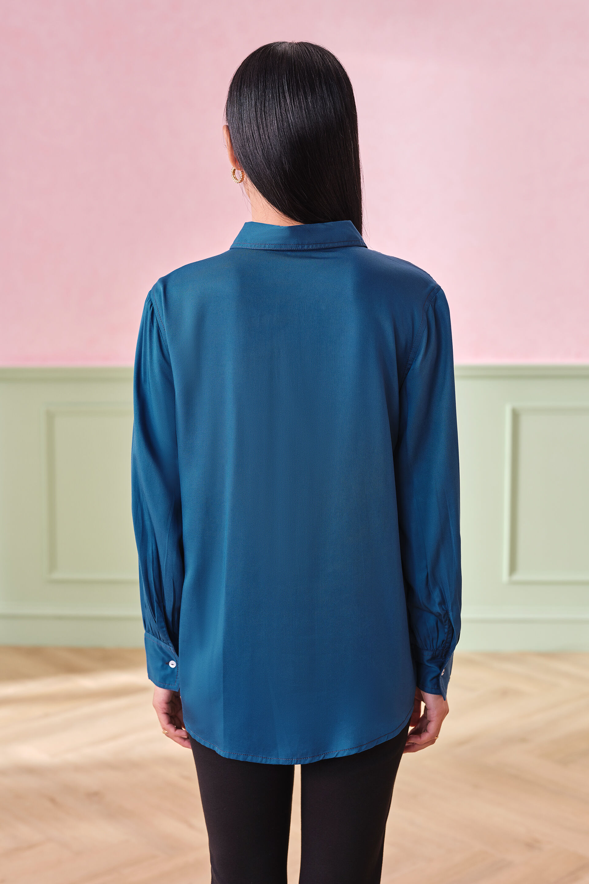 Deep Sea Modal Shirt, Navy, image 3