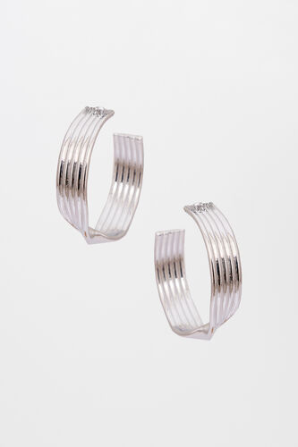 Silver Brass Earring, , image 2