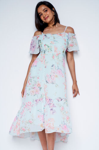 Multi Color Off Shoulder Gown, Multi Color, image 1
