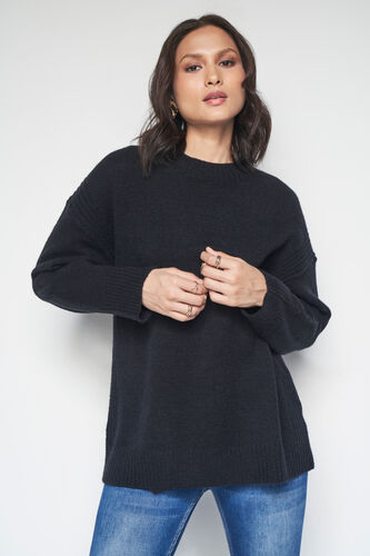 Aspen Over-Sized Sweater, Black, image 1