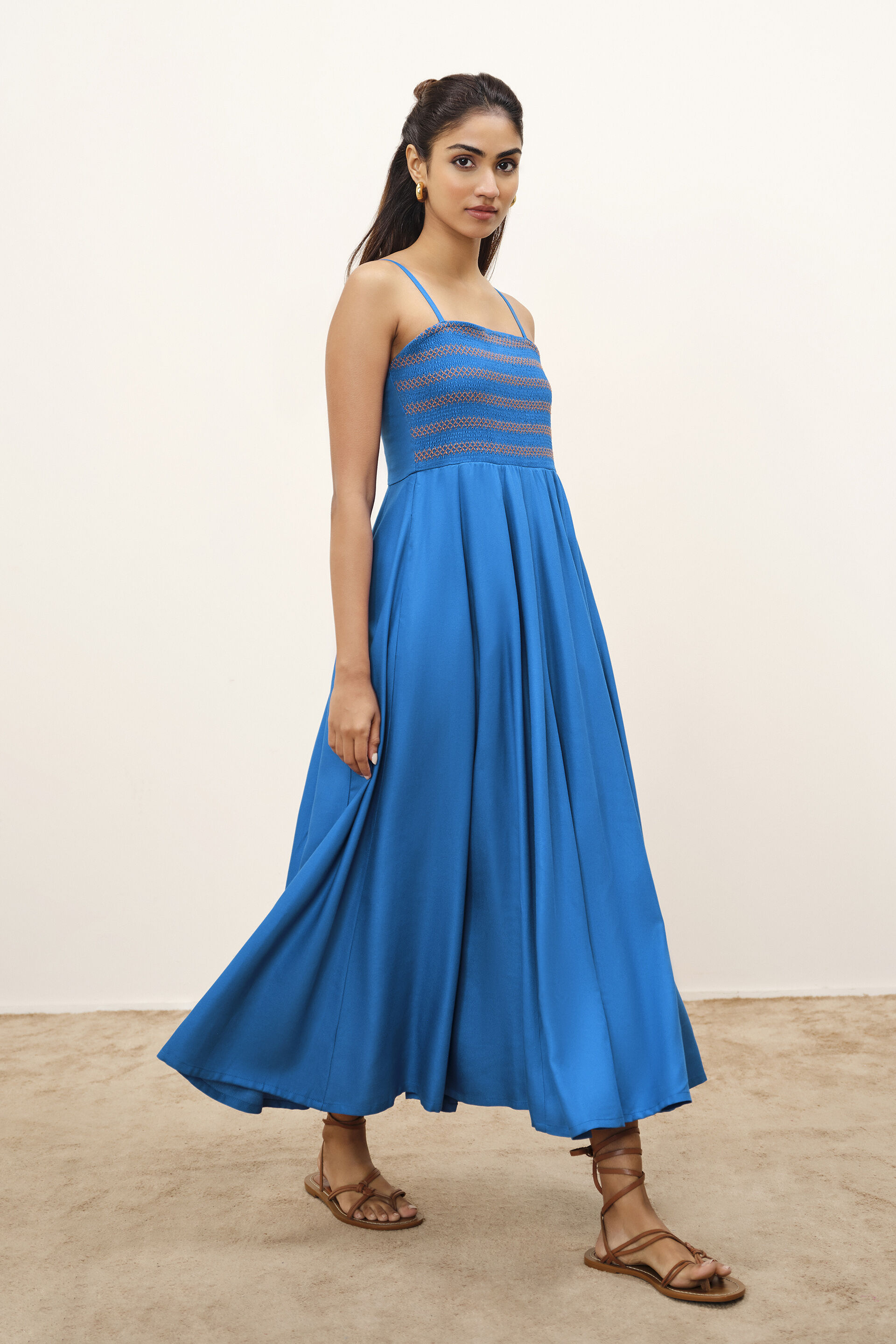 Cobalt Blue Midi Dress, Blue, image 2