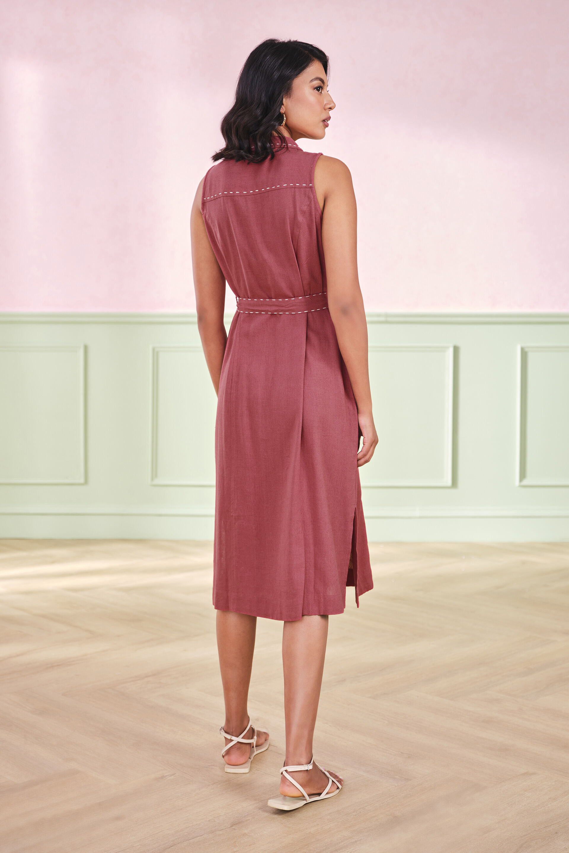 Wardrobe Oasis Pink Jumpsuit Jumpsuits Drape Wrap Waist Wide Leg Satin  Jumpsuit Coast