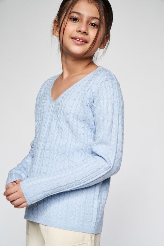 1 - Powder Blue Solid Straight Top, image 1
