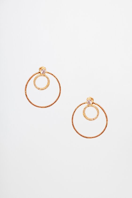 Gold Drop Earrings, , image 1