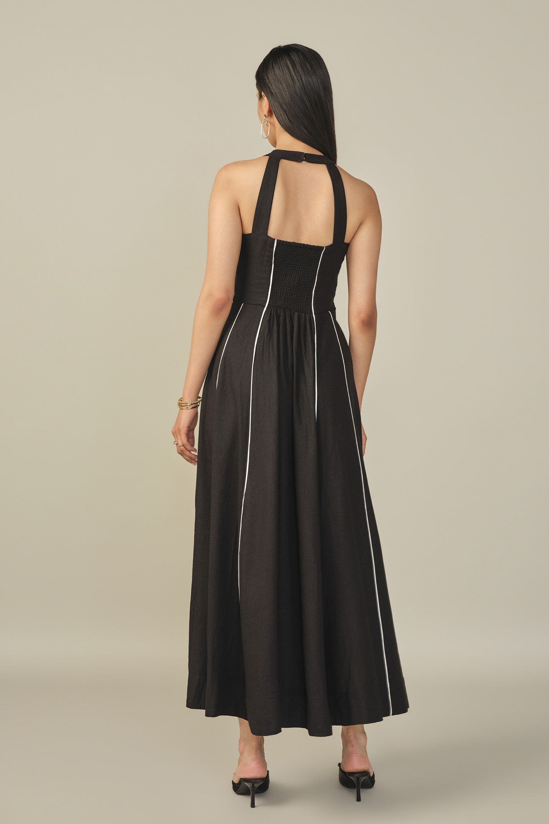 Solid Dress in Black, Black, image 6