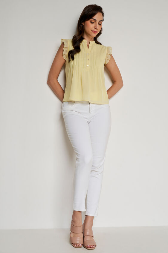 Solid Straight Top, Yellow, image 4