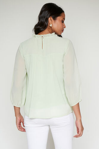 Mint Solid Straight Top, Mint, image 4