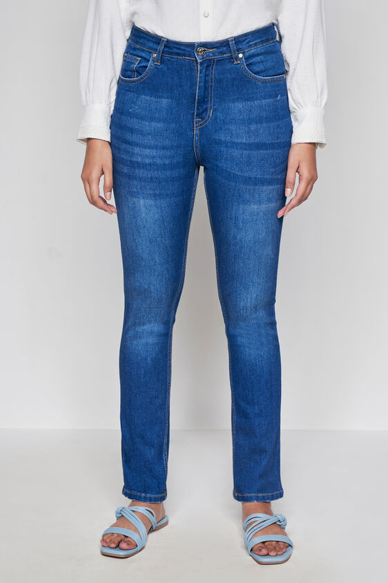 Classic Dark blue Denim Bottom, Blue, image 2