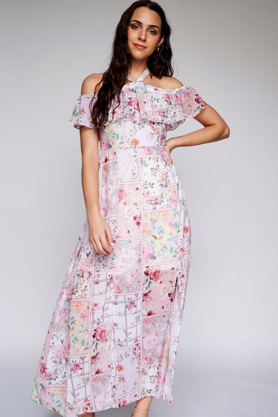 2 - Multi Floral Straight Gown, image 2