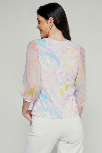 Multi Color Abstract Straight Top, Multi Color, image 4