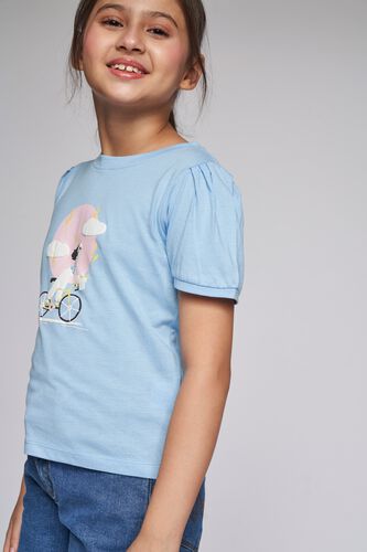 3 - Blue Graphic Straight Top, image 3