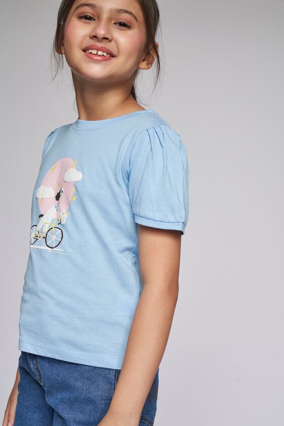 3 - Blue Graphic Straight Top, image 3