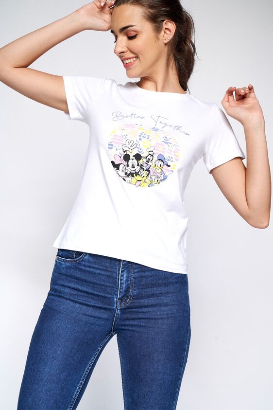 2 - White Graphic Straight Top, image 2